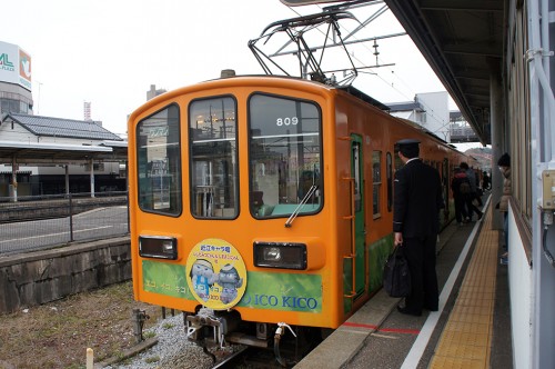 Ohmi Railway: Vintage and Colourful Trains in Shiga Prefecture, Japan.