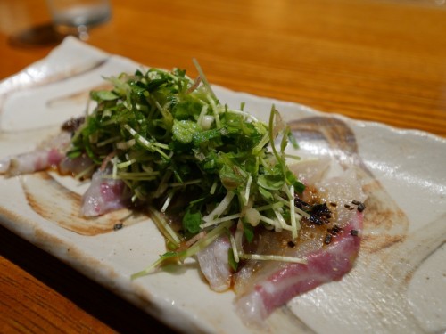 Dinner at the Robatayaki Restaurant in Ozu city, Ehime, Shikoku Island, Japan.
