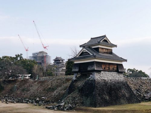 Kumamoto Castle in the heart of Kumamoto city to rebuild for the Tokyo Olympics 2020.