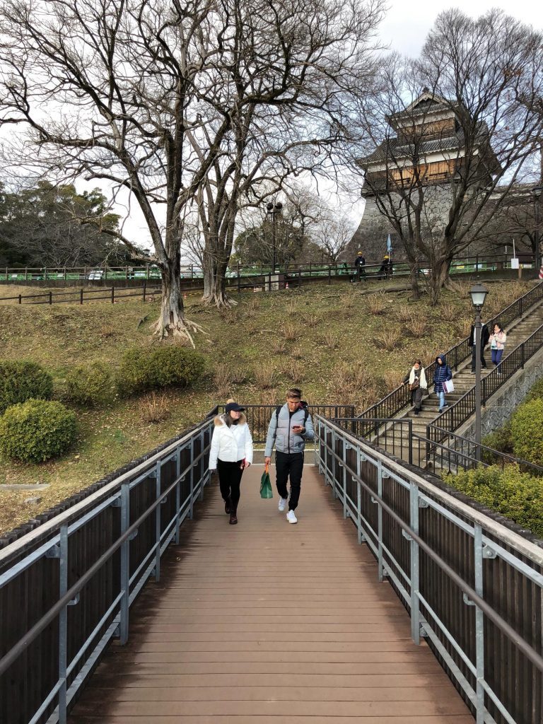 Kumamoto Castle Park to explore Kumamoto Castle, Kyushu, Japan.