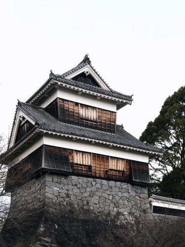 Kumamoto Castle Park to explore Kumamoto Castle, Kyushu, Japan.