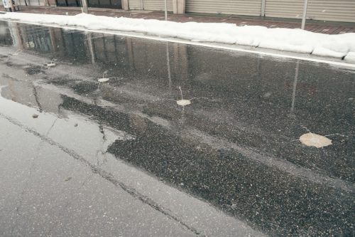 Murakami Town Winter Weather Snow Niigata Prefecture