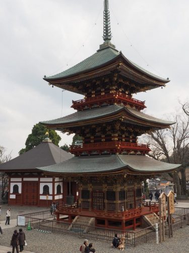 The historical Narita-san Temple and its shopping street near the Narita International Airport in Japan.