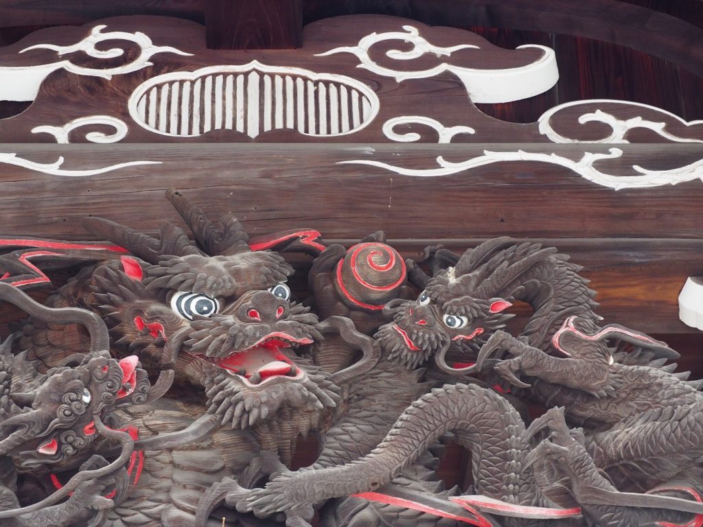 Beautiful Carving at Zuirin-ji Temple at Yanesen area in Tokyo, Japan.