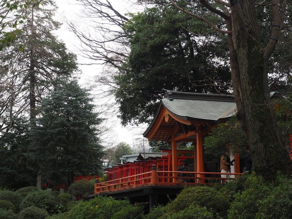 Nezu Jinja at Yanesen area in Tokyo, Japan.