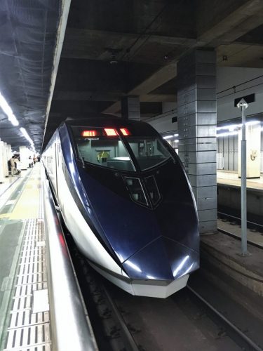 The stylish Skyliner which connects to Narita International Airport in Japan.
