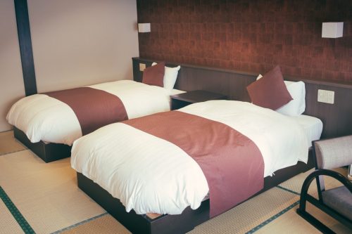 Western Beds Inside Onogawa Onsen Kajikaso Rooms in Yonezawa Yamagata Prefecture