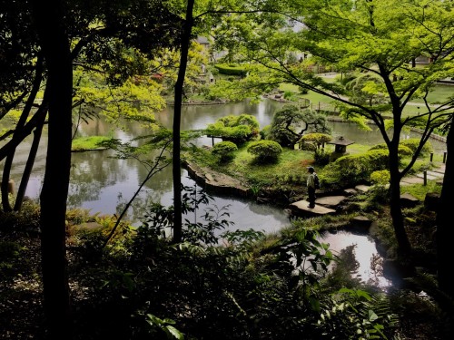 Kagurazaka Neighborhood Guide Shouseikaku Gardens Walking Path Pond Greenery Tokyo Japan Eisei Bunko Musuem