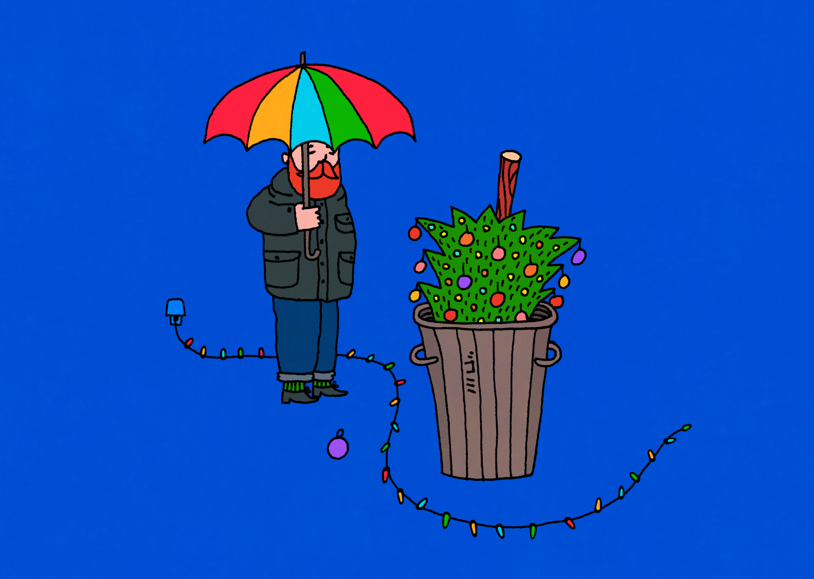 An illustration about Christmas in Japan